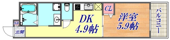 朝日プラザ湊川公園パサージュの物件間取画像